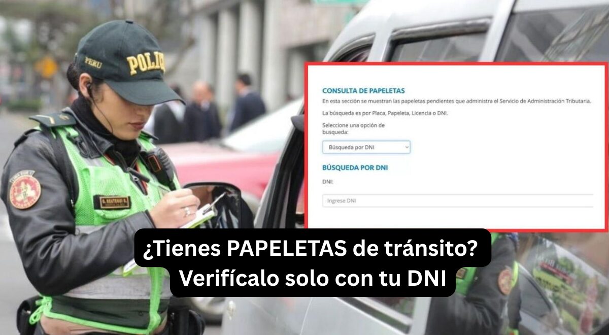 ¿Tienes PAPELETAS de tránsito? Verifícalo solo con tu DNI
